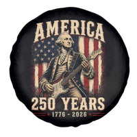 George Washington Playing Guitar 4th July US 250th Anniversary Spare Tire Cover