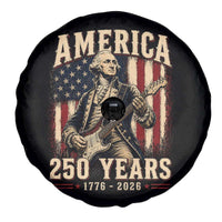 George Washington Playing Guitar 4th July US 250th Anniversary Spare Tire Cover