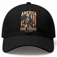 George Washington Playing Guitar 4th July US 250th Anniversary Baseball Cap