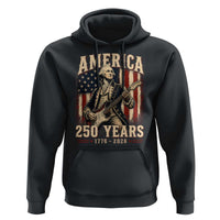 George Washington Playing Guitar 4th July US 250th Anniversary Hoodie