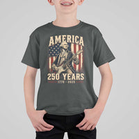 George Washington Playing Guitar 4th July US 250th Anniversary T Shirt For Kid