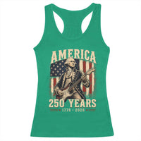 George Washington Playing Guitar 4th July US 250th Anniversary Racerback Tank Top
