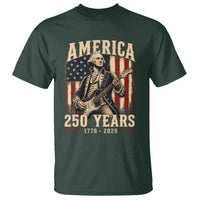 George Washington Playing Guitar 4th July US 250th Anniversary T Shirt