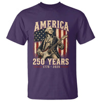 George Washington Playing Guitar 4th July US 250th Anniversary T Shirt