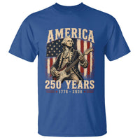 George Washington Playing Guitar 4th July US 250th Anniversary T Shirt