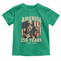 George Washington Playing Guitar 4th July US 250th Anniversary Toddler T Shirt