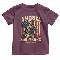 George Washington Playing Guitar 4th July US 250th Anniversary Toddler T Shirt