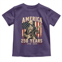 George Washington Playing Guitar 4th July US 250th Anniversary Toddler T Shirt