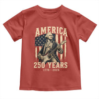 George Washington Playing Guitar 4th July US 250th Anniversary Toddler T Shirt
