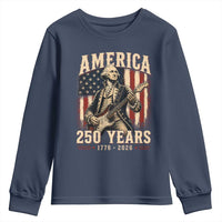 George Washington Playing Guitar 4th July US 250th Anniversary Youth Sweatshirt
