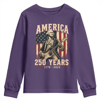 George Washington Playing Guitar 4th July US 250th Anniversary Youth Sweatshirt