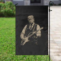 US Nation's Leader Playing Electic Rock Guitar Retro Vintage Garden Flag