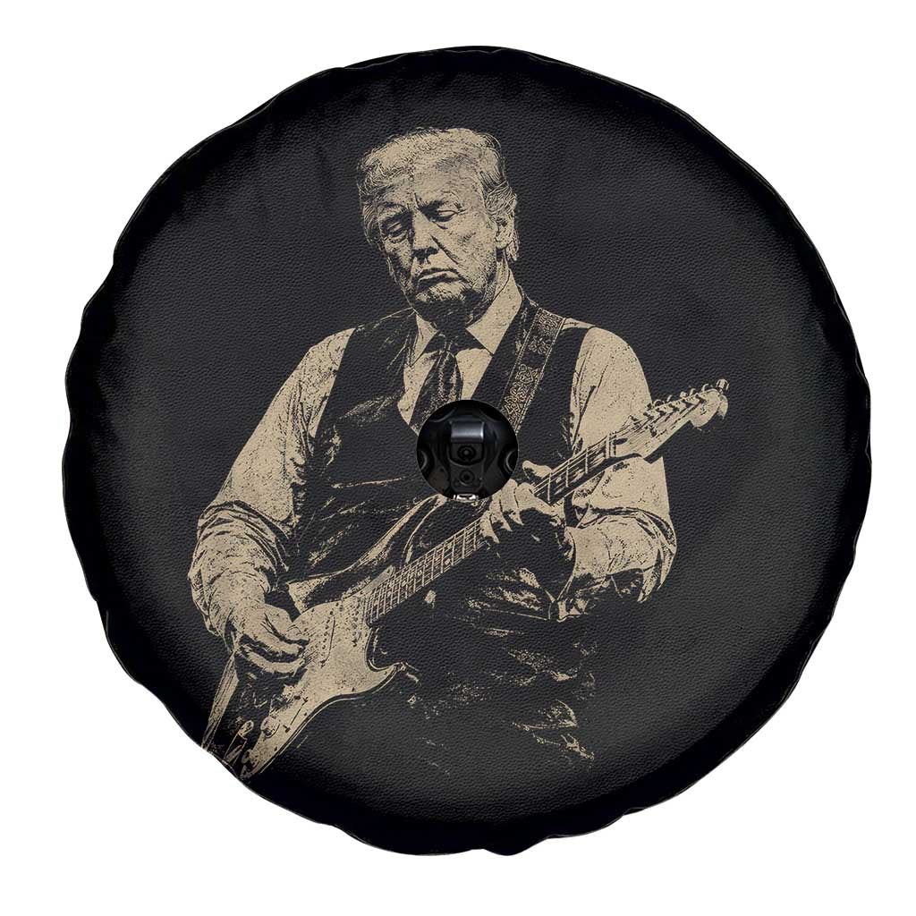 US Nation's Leader Playing Electic Rock Guitar Retro Vintage Spare Tire Cover