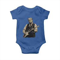 US Nation's Leader Playing Electic Rock Guitar Retro Vintage Baby Onesie