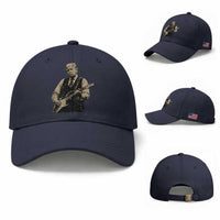 US Nation's Leader Playing Electic Rock Guitar Retro Vintage Baseball Cap