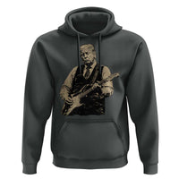 US Nation's Leader Playing Electic Rock Guitar Retro Vintage Hoodie