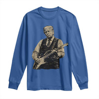 US Nation's Leader Playing Electic Rock Guitar Retro Vintage Long Sleeve Shirt
