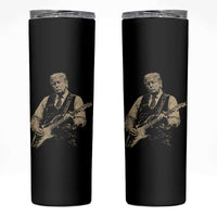 US Nation's Leader Playing Electic Rock Guitar Retro Vintage Skinny Tumbler