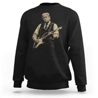 US Nation's Leader Playing Electic Rock Guitar Retro Vintage Sweatshirt