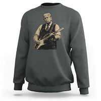 US Nation's Leader Playing Electic Rock Guitar Retro Vintage Sweatshirt