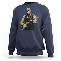 US Nation's Leader Playing Electic Rock Guitar Retro Vintage Sweatshirt