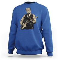 US Nation's Leader Playing Electic Rock Guitar Retro Vintage Sweatshirt