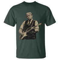 US Nation's Leader Playing Electic Rock Guitar Retro Vintage T Shirt