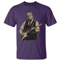 US Nation's Leader Playing Electic Rock Guitar Retro Vintage T Shirt