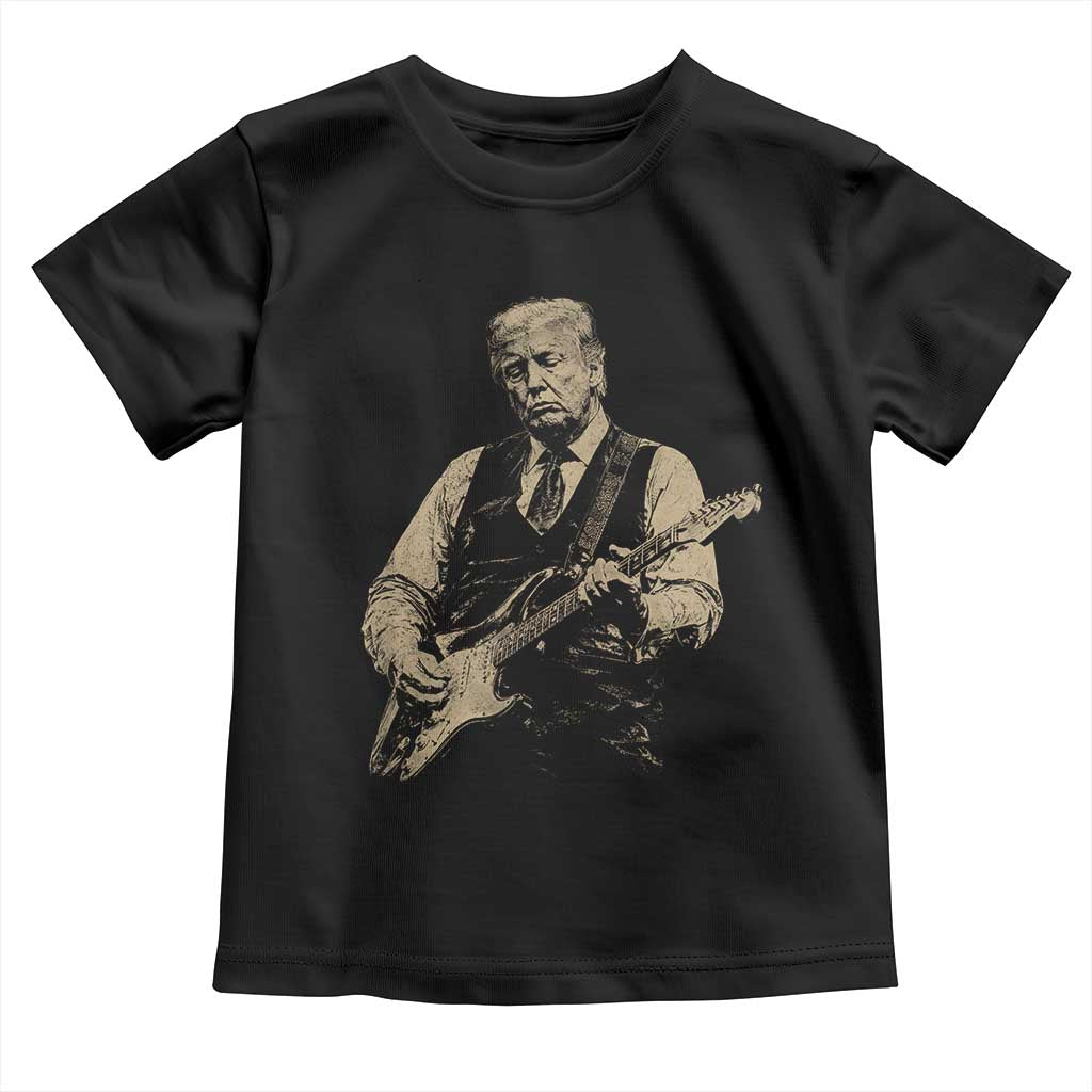 US Nation's Leader Playing Electic Rock Guitar Retro Vintage Toddler T Shirt
