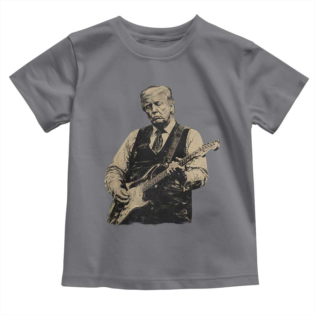US Nation's Leader Playing Electic Rock Guitar Retro Vintage Toddler T Shirt