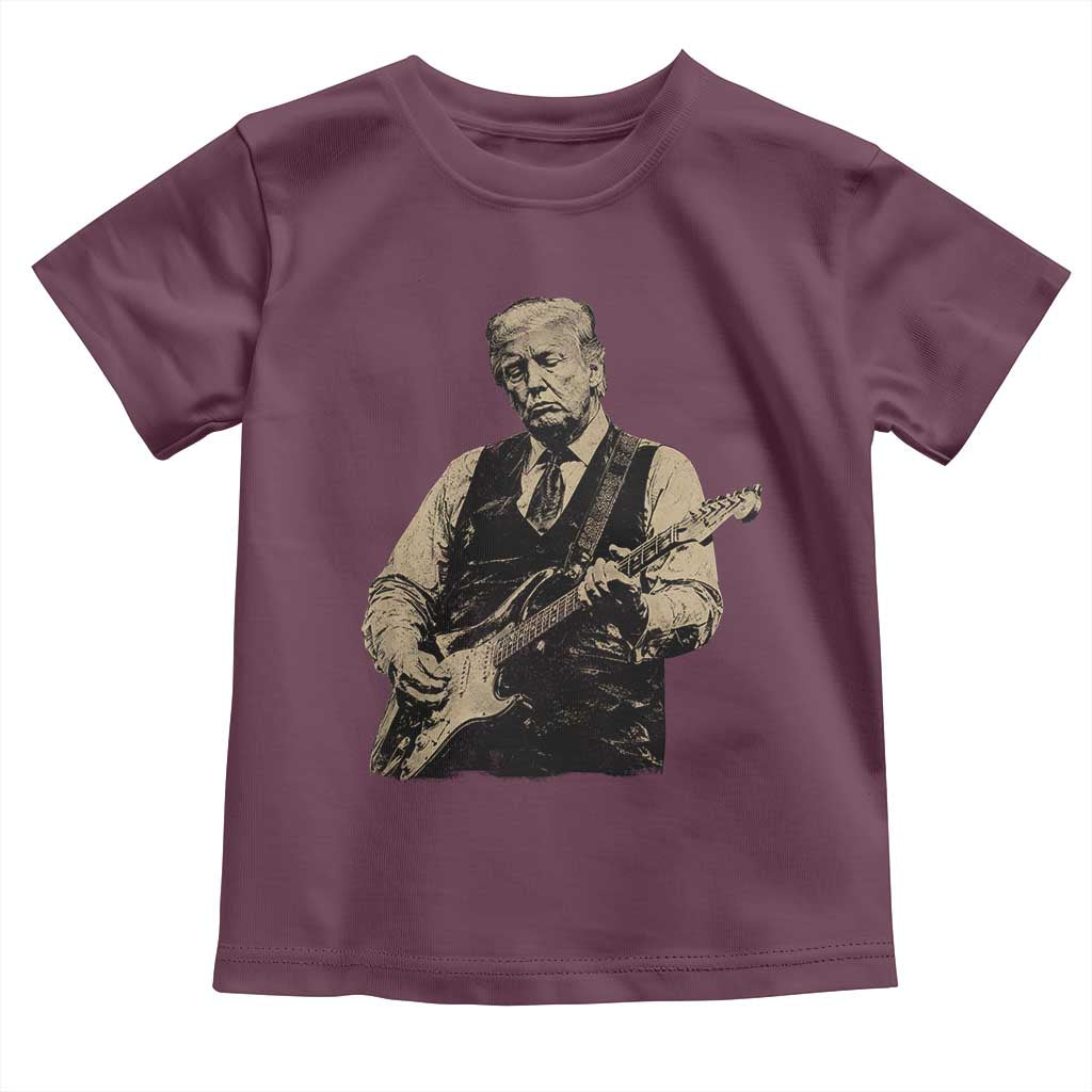 US Nation's Leader Playing Electic Rock Guitar Retro Vintage Toddler T Shirt