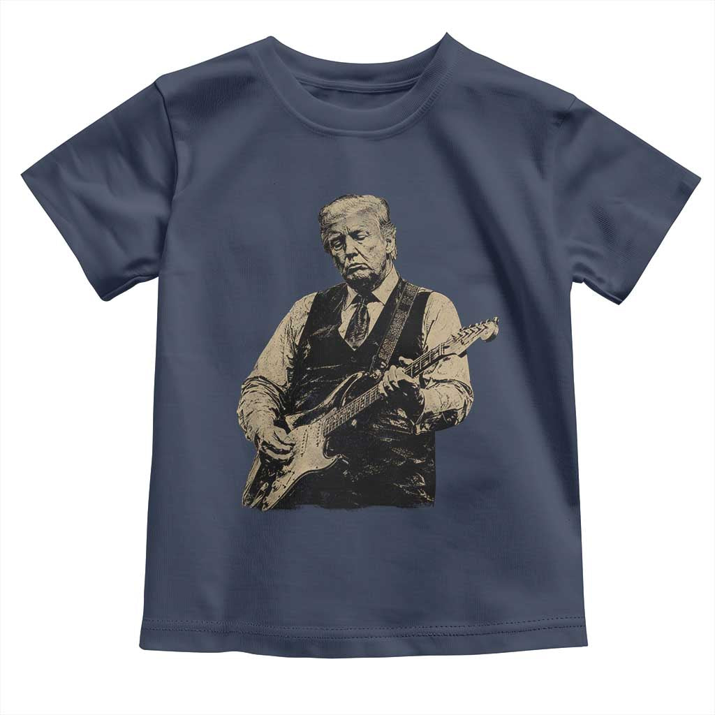 US Nation's Leader Playing Electic Rock Guitar Retro Vintage Toddler T Shirt