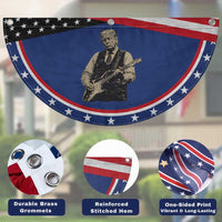 US Nation's Leader Playing Electic Rock Guitar Retro Vintage Patriotic Fan Flag