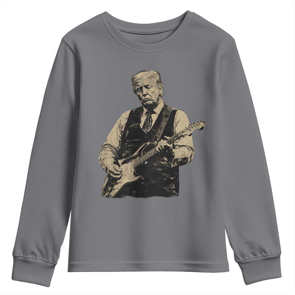 US Nation's Leader Playing Electic Rock Guitar Retro Vintage Youth Sweatshirt