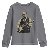 US Nation's Leader Playing Electic Rock Guitar Retro Vintage Youth Sweatshirt