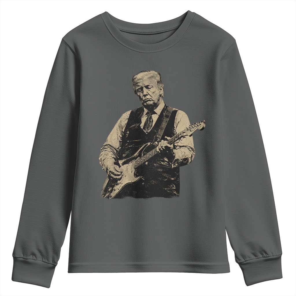 US Nation's Leader Playing Electic Rock Guitar Retro Vintage Youth Sweatshirt