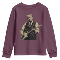 US Nation's Leader Playing Electic Rock Guitar Retro Vintage Youth Sweatshirt