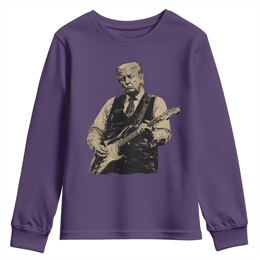 US Nation's Leader Playing Electic Rock Guitar Retro Vintage Youth Sweatshirt