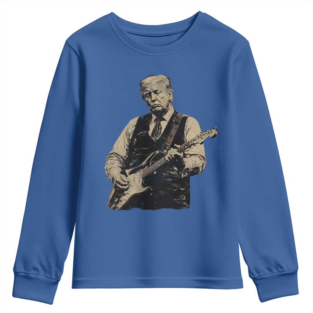 US Nation's Leader Playing Electic Rock Guitar Retro Vintage Youth Sweatshirt