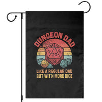 Dungeon Dad Like A Regular Dad But With More Dice Garden Flag RPG Father Gamer