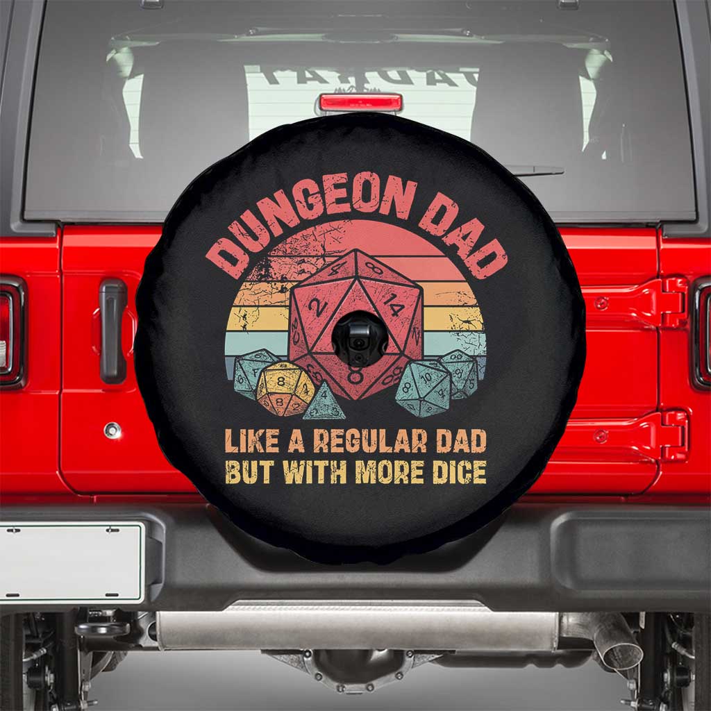 Dungeon Dad Like A Regular Dad But With More Dice Spare Tire Cover RPG Father Gamer