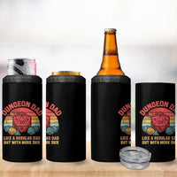 Dungeon Dad Like A Regular Dad But With More Dice 4 in 1 Can Cooler Tumbler RPG Father Gamer