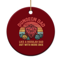 Dungeon Dad Like A Regular Dad But With More Dice Ceramic Ornament RPG Father Gamer