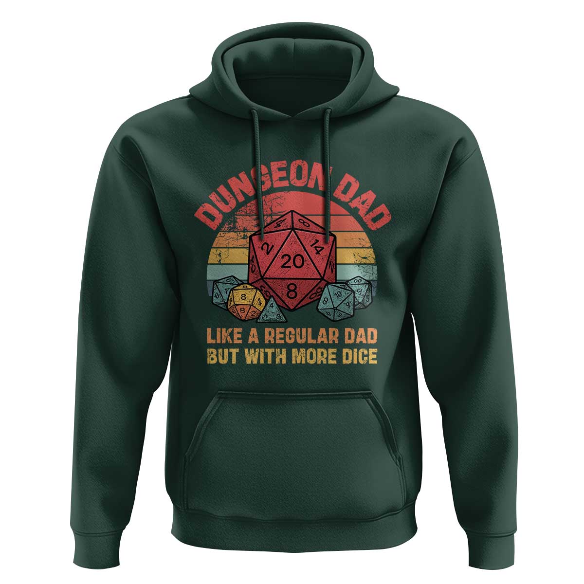 Dungeon Dad Like A Regular Dad But With More Dice Hoodie RPG Father Gamer