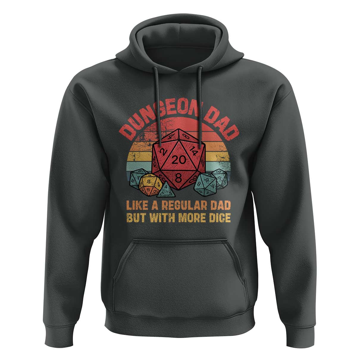 Dungeon Dad Like A Regular Dad But With More Dice Hoodie RPG Father Gamer
