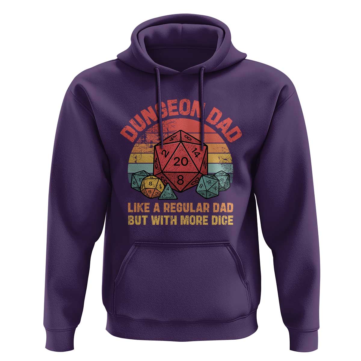 Dungeon Dad Like A Regular Dad But With More Dice Hoodie RPG Father Gamer
