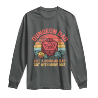 Dungeon Dad Like A Regular Dad But With More Dice Long Sleeve Shirt RPG Father Gamer