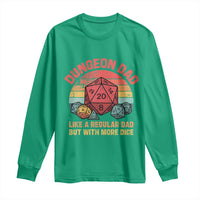 Dungeon Dad Like A Regular Dad But With More Dice Long Sleeve Shirt RPG Father Gamer