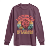Dungeon Dad Like A Regular Dad But With More Dice Long Sleeve Shirt RPG Father Gamer