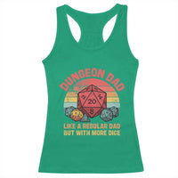 Dungeon Dad Like A Regular Dad But With More Dice Racerback Tank Top RPG Father Gamer